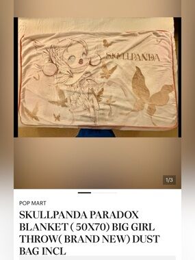 POPMART SKULLPANDA "PARADOX SERIES" THROW BLANKET (50x70 INCHES)